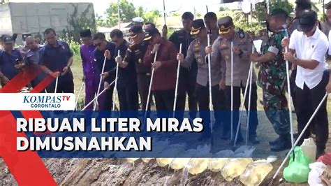 Ribuan Liter Miras Hasil Operasi Pekat Dimusnahkan Polisi Youtube