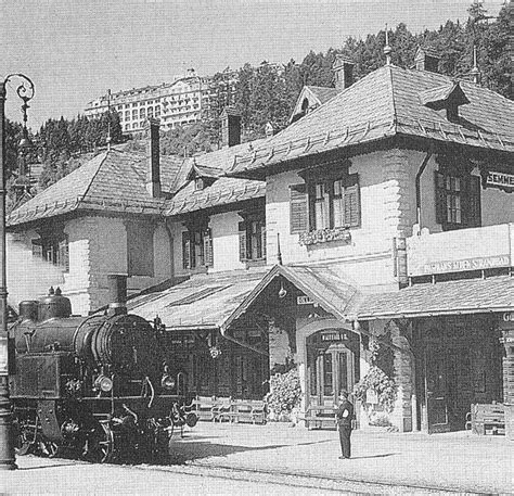 Der Bahnhof Semmering Sommerfrische Eisenbahn Bahnsteig