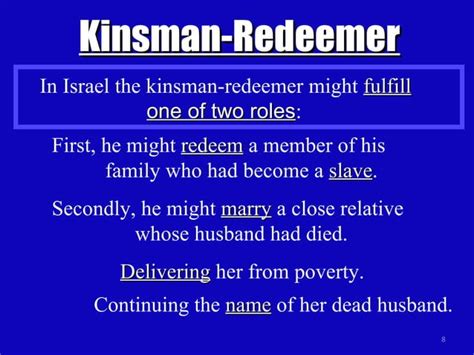 Ruth 2c Kinsman Redeemer Ppt