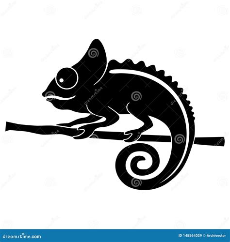 Chameleon Icon In Flat Style Vector Illustration CartoonDealer