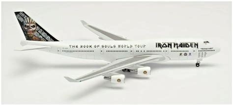 Herpa 535564 Iron Maiden Boeing 747 400 Ed Force One 1 500 Scale Model