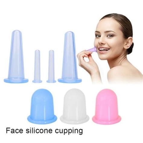 Silicone Suction Cups Face Neck Massage Cans Vacuum Cupping Cups