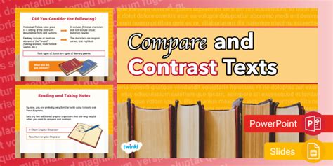 Sixth Grade Compare And Contrast Texts PowerPoint Google Slides