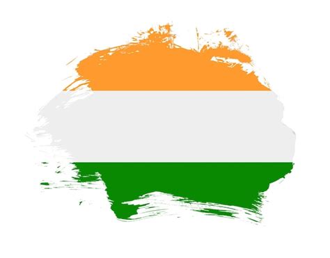 Premium Photo India Flag Painted On Minimal Brush Stroke Background