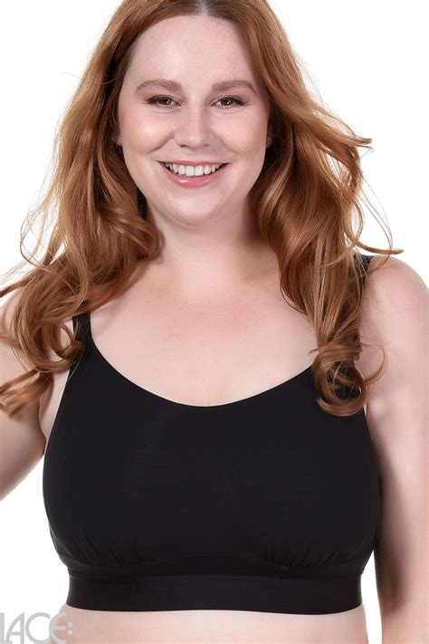 Elomi Downtime Beugelloze Beha G N Cup BLACK Lace Lingerie Nl