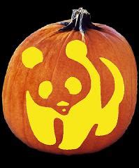 SpookMaster - Panda Pumpkin Carving Pattern - Jack O Lantern