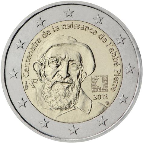 2 euro Francia 2012 Abbé Pierre Francia Euro commemorativi monete e