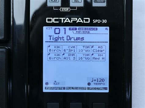 Roland Spd 30 Octapad Black Electric Brain V Drum Spd30 Type Machine