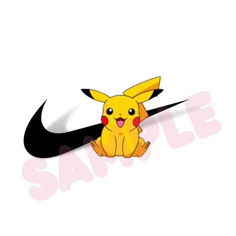 Pokemon Sports Pikachu Nike Logo Digital Print Png Transparent Etsy