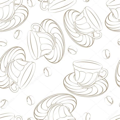 Coffee Pattern Stock Vector By Gorbovoi