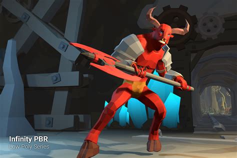 Low Poly Character Minotaur Fantasy RPG 3D Creatures Unity