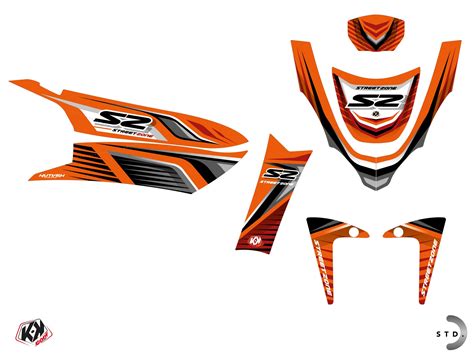 Peugeot Streetzone T Naked Scooter Shine Graphic Kit Orange