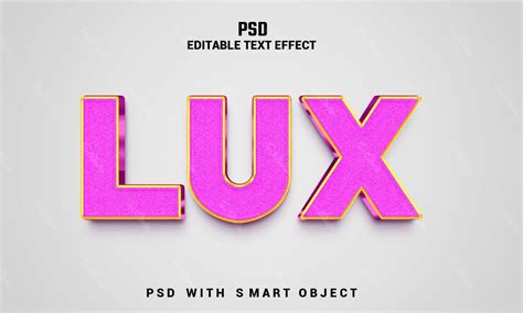 Lux Text Effect Free Photoshop Psd File