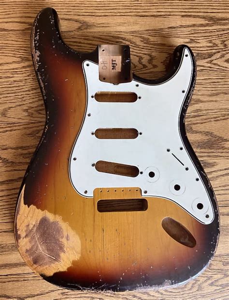 Mjt Vts Stratocaster Body Nitro Heavy Relic Tone Sunburst Reverb