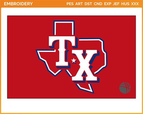 Texas Rangers - Baseball Sports Embroidery Logo in 4 sizes - SPLN004392 ...