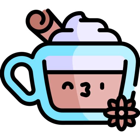 Hot Cocoa Kawaii Lineal Color Icon