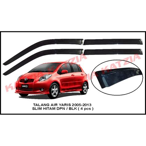 Jual Talang Air Yaris Slim Hitam Depan Belakang Pcs Shopee