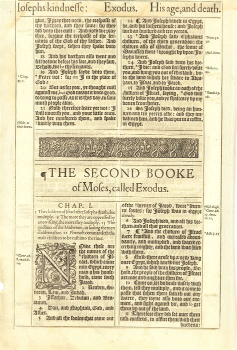 1611 King James Bible First Edition : Exodus Title | King james bible ...