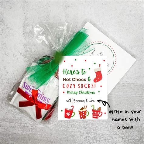 December Here S To Hot Chocs And Cozy Socks Lds Ministering Gift Idea Primary Gift Idea