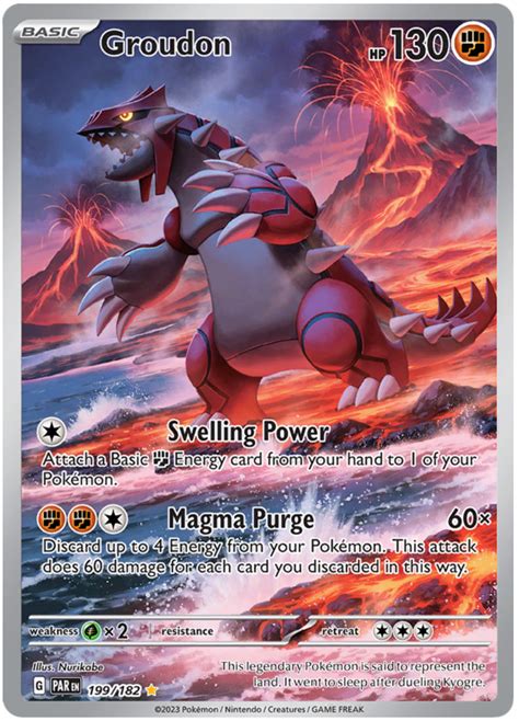 Groudon Paradox Rift Pokemon Card