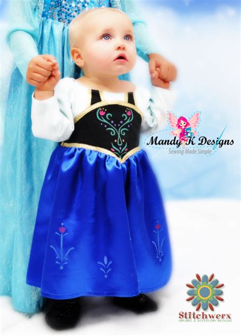 Frozen Inspired Part One: Snow Princess Anna Dress, Free Templates + A Giveaway! | Stitchwerx ...