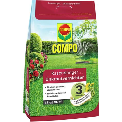 Compo Rasendünger plus Unkrautvernichter 12 kg für 400 m2 online