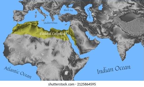 Abbasi Caliphate Map Middle East Stock Illustration 2125859555 ...