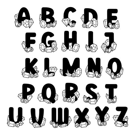 cute uppercase alphabet  gem lovely letter design  decoration