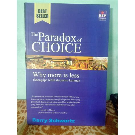 Jual The Paradox Of Choice Buku Langka Mengapa Lebih Itu Kurang