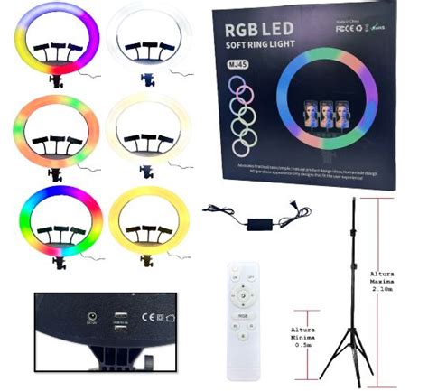 Aro De Luz RGB LED 45 Cm MJ 45 Sodiva