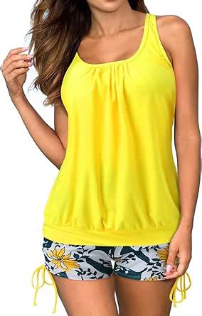 Jokelomple Women S Two Piece Swimsuit Push Up U Neck With Pleated Bikini Sets Bikini Thong