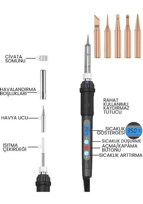 Sonex Dijital G Stergeli Is Ayarl Kalem Havya Lehim Makine Fiyat Ve