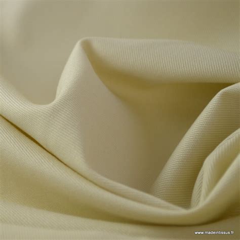 Tissu Serg Gabardine Polyester Coton Cru Pour Confection De Trench Ou