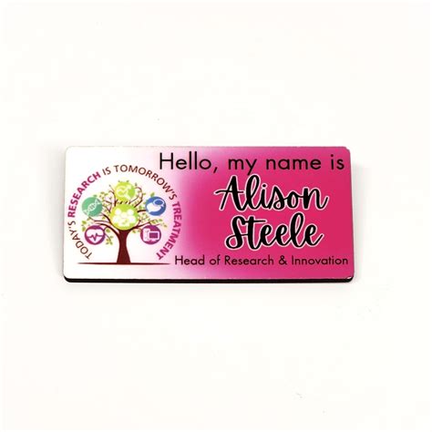 Custom & Personalised Name Badges - Work - Charity - Hospitality
