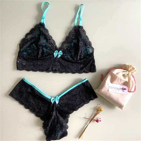 Conjunto De Renda Aurora Concept Lingerie Preto Compre Agora Dafiti