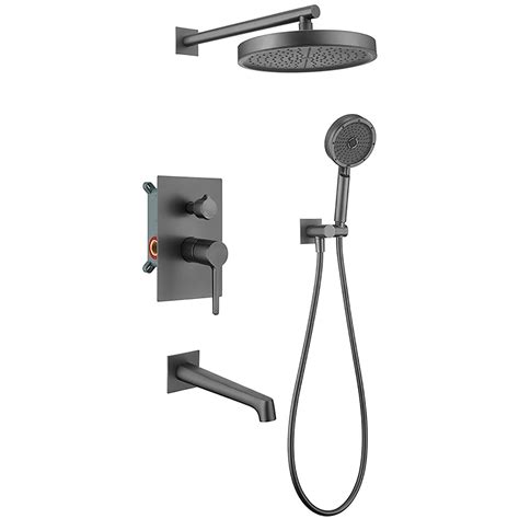 Buy Wxdl Rainfall Shower System Single Handle Hot And Cold Shower Faucet Set Wall Ed Rain Mixer