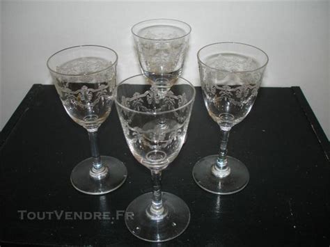 Lot De Verres Baccarat Ancien En Cristal Grav S Festigny