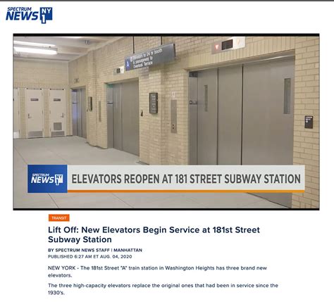 New Elevators At 181st Street Subway Station