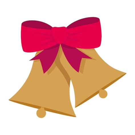 Premium Vector Jingle Bells And Red Ribbon Concept Merry Christmas