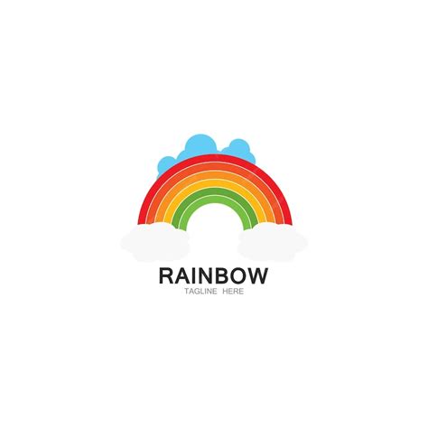 Ilustración De Icono De Vector De Plantilla De Logotipo De Arco Iris