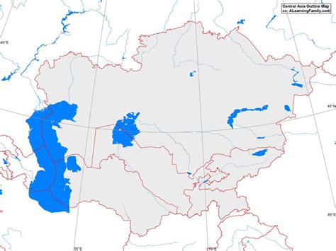 Central Asia: Outline Map - A Learning Family