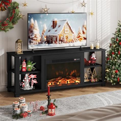 JUMMICO Fireplace TV Stand with 23" Electric Fireplace, Entertainment ...