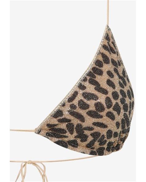 Os Ree Lumiere Leopard Print Bikini In White Lyst