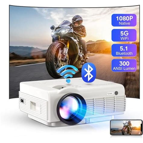 Projecteur 5G WiFi Bluetooth 15000 Lumen Mini LED Videoprojecteur 4K