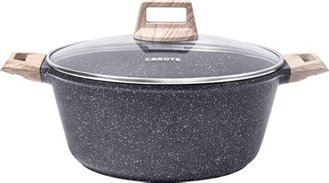 Amazon.com: Carote Non Stick Dutch Oven with lid, Nonstick Stock Pot Soup Pot, Granite Cooking ...