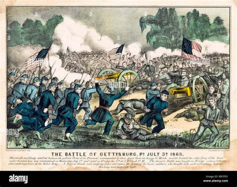 The Battle of Gettysburg, PA, July 3rd 1863, American Civil War ...