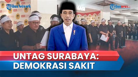 Sivitas Untag Surabaya Ikut Seruan Kebangsaan Mulai Rektor Hingga Guru