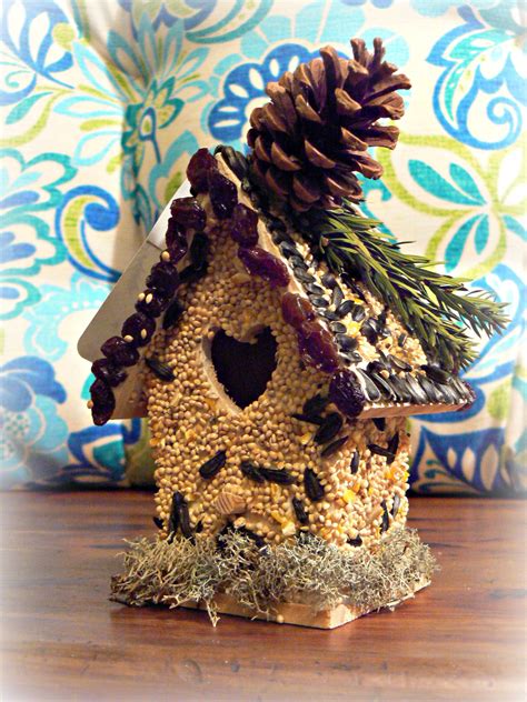 Birdseed Covered Birdhouseall Edible Down To The Glue More Ideas