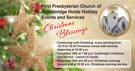 First Presbyterian Church of Stockbridge Holds Holiday Events and ...