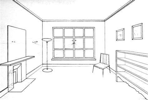 How To Draw The Inside Of A Room With 3 Point Perspective Techniques ...